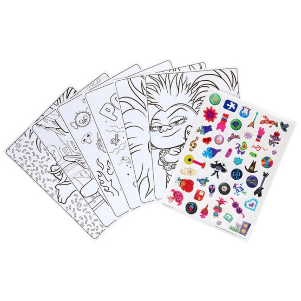 Crayola Trolls Kids World Tour Inspiration Art Case Drawing Set Girls - Picture 5 of 10